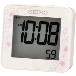 Quarzwecker SEIKO, rosa, Wecker, digital, Beleuchtung, Schlummerfunktion, autom. Kalender, Geschenkidee