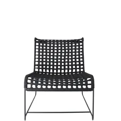 Loungesessel In/Out aus Metall, Schwarz