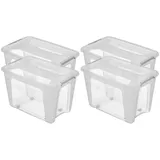 Kreher Aufbewahrungsbox Prime mit Deckel und Rollen (Größe wählbar) (4 St) 56 l
