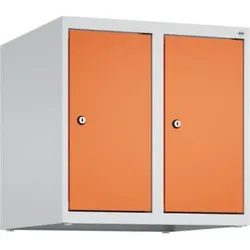 C+P Aufsatzschrank, 7035/2004 500x500x500mm Verschluss Zylinderschloss 2 Abteile
