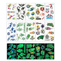 Luxorium 54 Temporäre Fußball-Tattoos für Kinder Leuchtend – 10 Bögen Fußball Adventskalender Geschenkideen Kinder Geburtstag Schule WM 2026
