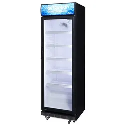 Gastro-Cool - Werbekühlschrank mit Display - schwarz/weiß - GCDC400