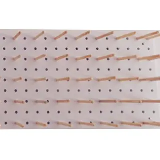 Lybunair Self Adhesive Sewing Pegboard with 25 Wood Hooks, 11.8x11.8in Multifunctional Pegboard Organizer Panels, White