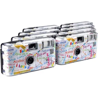 TopShot I mog di Einwegkamera (27 Fotos, Blitz, 8-er Pack) weiß