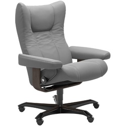 STRESSLESS Bürostuhl Wing Office Leder Grau Batick Wild Dove