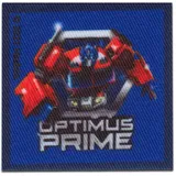 Comercial Mercera Hasbro Transformers Optimus Prime - Aufnäher, Bügelbild, Aufbügler, Applikationen, Patches, Flicken, zum aufbügeln, Größe: 5,5 x 5,5 cm, Blau