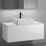 neoro n50 Unterschrank B: 120 cm mit 1 Auszug, Waschtisch B: 58 cm weiß matt, B: 120.5 BN0065WM+BN0434WH+BN0404WH