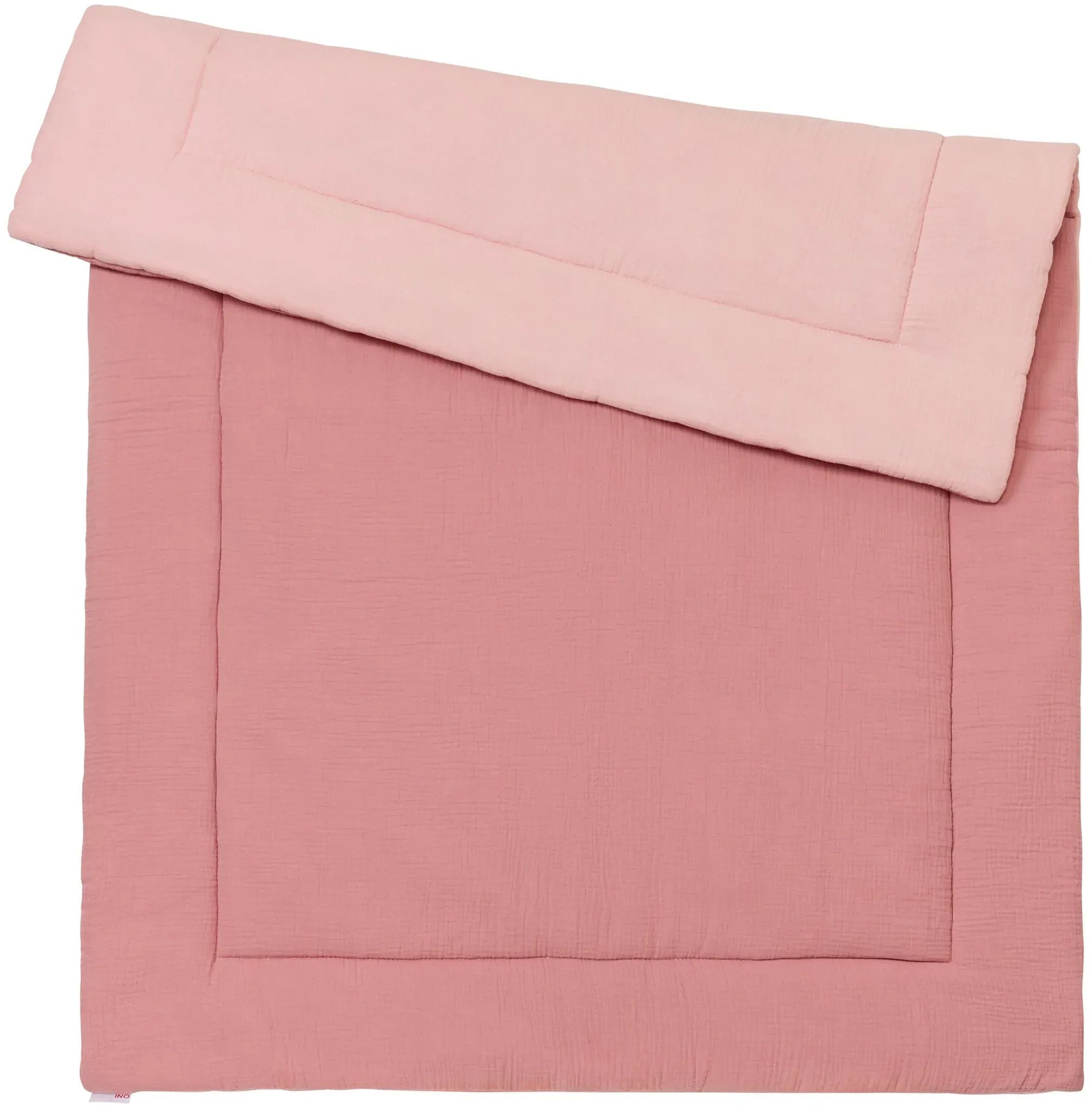 BORNINO HOME Wende-Krabbeldecke Musselin 100x150 cm, rosa