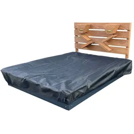 Axi Holzsandkasten Lina mit Spielwand und Plane braun/grau