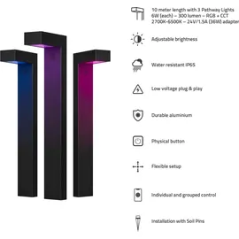 Hombli Smart Pathway Light Starter Kit - Smarter Wegeleuchten 3er-Pack - Schwarz