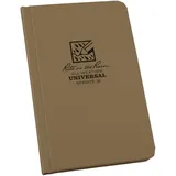 Rite in the Rain Wetterfestes Hardcover Notizbuch, 10,2 x 17,9 cm, hellbraun, universelles Muster (Nr. 970TF-M)