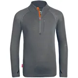 TROLLKIDS Lofoten Halbreißverschluss-sweatshirt - Anthracite / Orange - 140 cm