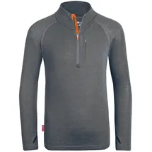 TROLLKIDS Lofoten Halbreißverschluss-sweatshirt - Anthracite / Orange - 140 cm