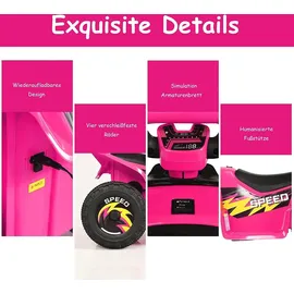 Costway Elektroquad Mini Kinderauto rosa (30 kg)