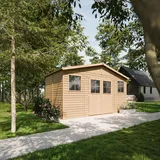TIMBELA Gartenhaus 2,46 x 4,18 m Braun