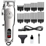 Haarschneidemaschine,Haarschneidemaschine Profi,Elektrische Haarschneider,Herren Haartrimmer,Bartschneider Trimmer,Trimmer Rasierer mit LED-Anzeige & USB Wiederaufladbar