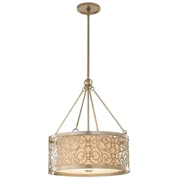 Arabesque Kronleuchter mit 4 Lichtern, Blattsilber-Patina - FE-ARABESQUE4
