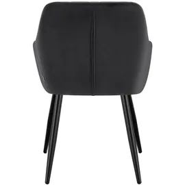Woltu Esszimmerstuhl gepolstert schwarz 6er Set