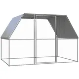 vidaXL Hühnerkäfig 3x2x2 m Silbern/Grau