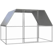 vidaXL Hühnerkäfig 3x2x2 m Silbern/Grau