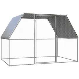 vidaXL Hühnerkäfig 3x2x2 m Silbern/Grau