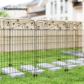 Outsunny Maschendrahtzaun 352 x 110 cm Schwarz/Metall