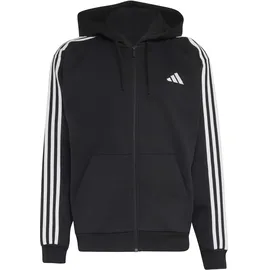 adidas Essentials 3-Streifen Kapuzenjacke Herren Schwarz S