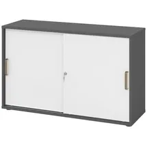 bümö Aktenschrank 120x74,8x40 Graphit/Weiß