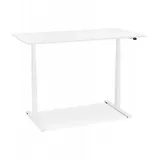 KADIMA DESIGN Schreibtisch, Weiß Holz Rechteckig,Rechteckig, Kufe, 140x127x70 cm, Arbeitszimmer, Schreibtische, Bürotische