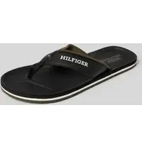 Tommy Hilfiger Zehentrenner mit gepolstertem Ristriemen, BLACK, 43,