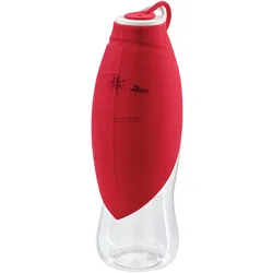 HUNTER Outdoor Trinkflasche mit Silikonnapf List 550 Milliliter Hundenapf rot