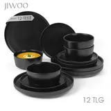 JIWOO Tafelservice 12-tlg. schwarz