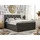 MKS Meble Boxspringbett 160x200 mit Bettkasten, Boxspringbett 160x200 mit Matratze, Doppelbett mit Matratze und Topper - Polsterbett mit Kopfteil - Stauraumb... - Dunkelgrau