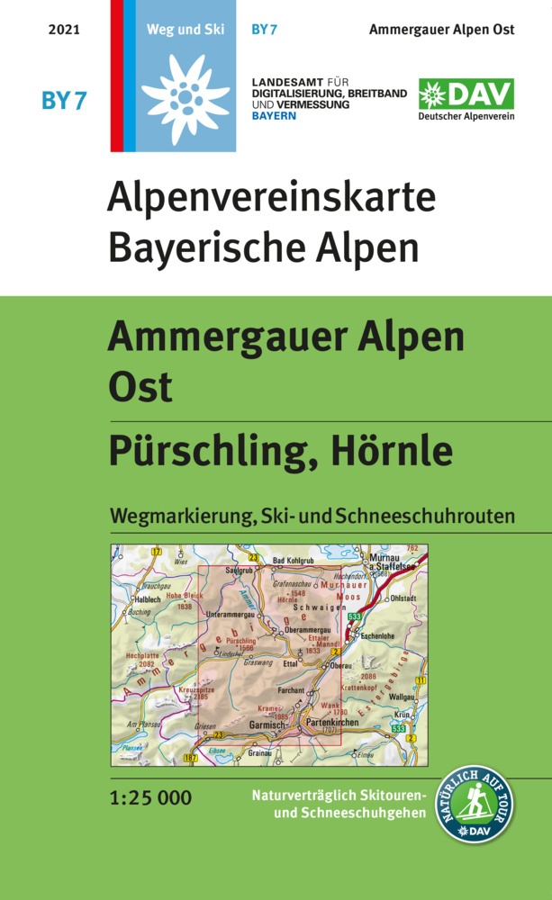 Ammergauer Alpen Ost  Pürschling  Hörnle  Karte (im Sinne von Landkarte)