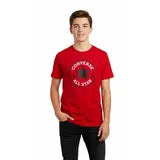 Converse Kurzarmshirt für Kinder Kurzarm, sportlicher Stil, mit Logodruck, elastisches Material rot 146/152 (158)