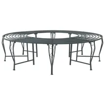 vidaXL Baumbank Ø 160 x 44 cm Grau