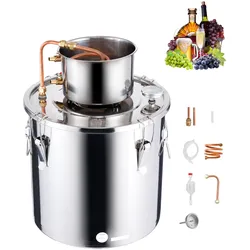 VEVOR 30L Wasser Alkohol Destilliergerät Distiller Edelstahl Moonshine Still