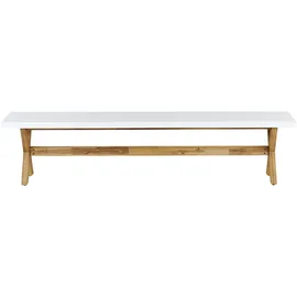 Beliani Gartenbank 200 x 45 x 40 cm Weiß