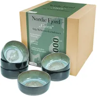 CreaTable Nordic Fjord Green Müslischale 6-tlg Steinzeug
