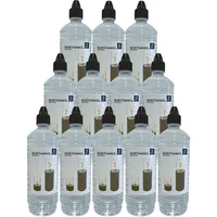 Monster24 12 x 1L flüssiges hochwertiges Bioethanol für Ethanol Kamin Tischkamin Tischfeuer Standkamin Terassenkamin Dekokamin Dekofeuer Bio Ethanol Indoor Outdoor - geprüfte Qualität EU-Herstellung