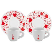 Bialetti Set 2 Tassen Moka Herz inkl. Untertassen
