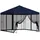 vidaXL Garten Pavillon 3 x 3 m inkl. 4 Seitenteile Blau