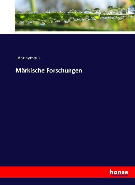 Märkische Forschungen - Anonym  Kartoniert (TB)