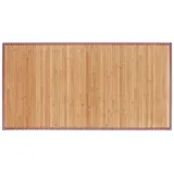 Relaxdays Bambusmatte, Hellbraun, Holz, 61x122 cm, Badtextilien, Badematten