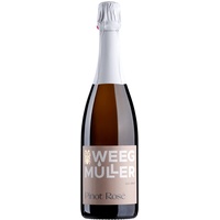 WEEGMÜLLER Pinot Rosé Sekt Brut | Deutscher Schaumwein/Perlwein aus der Pfalz | Premium-Sekt trocken | Pinot Sekt | 2021 | 12% vol. | 1 x 0,75 Liter