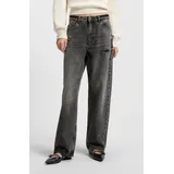 Hugo 5-Pocket-Jeans "Leni", Damen, Gr. 27, Länge 34, schwarz 006, Denim/Jeans, Obermaterial: 100% Baumwolle, Destroyed-Effekte, unifarben, loose fit, Jeans 5-Pocket-Jeans, Low Rise im Relaxed Fit