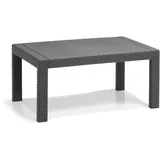 ALLIBERT Victoria Tisch gross anthrazit - Rattanoptik, wetterfest, Garten, Outdoor