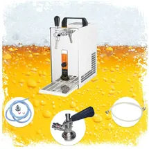 ich-zapfe Komplett Set - Zapfanlage, Bierzapfanlage, Bierzapfen PYGMY 20/K mit Membranpumpe, 1-leitig Trockenkühlgerät aus Edelstahl, 25 L/h, Dreikant