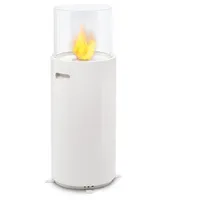 Blumfedt Echtfeuer-Dekokamin Fiamme Tamburo Ethanol-Kamin weiß