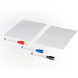 EASYmaxx Schreib-Set für Leuchtkasten schwarz/blau/rot 3 Stifte & 20 blanko Karten